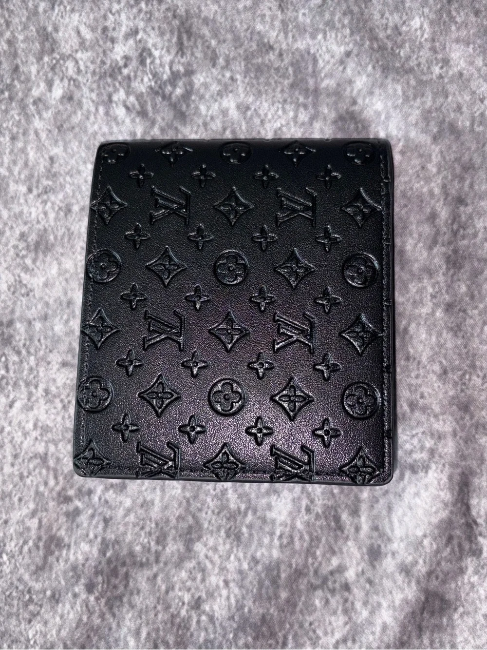 Louis Vuitton Black Embossed Monogram Leather Wallet - Picture 4 of 4
